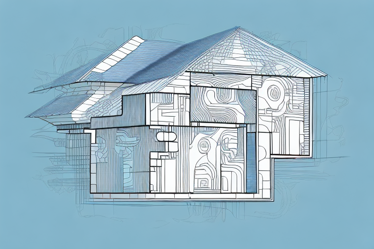 A house structure showing the different layers of insulation