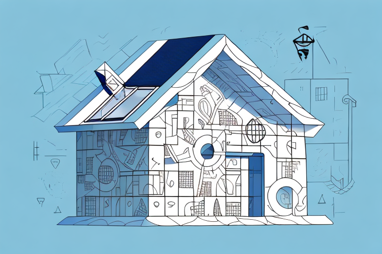 A house with a visible roof