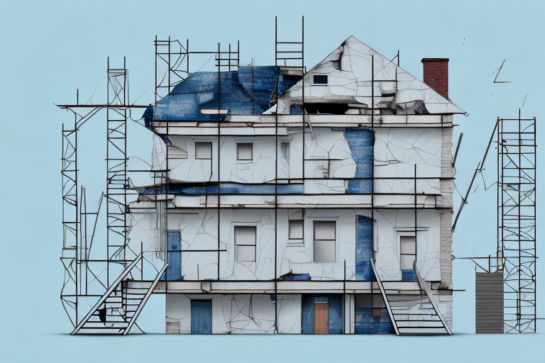 A house with visible signs of wear and tear
