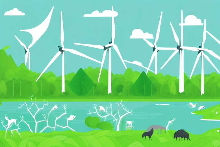 A lush green forest with a variety of animals coexisting