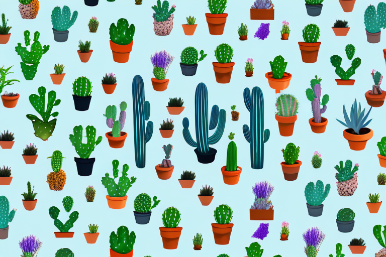 A variety of plants like cacti