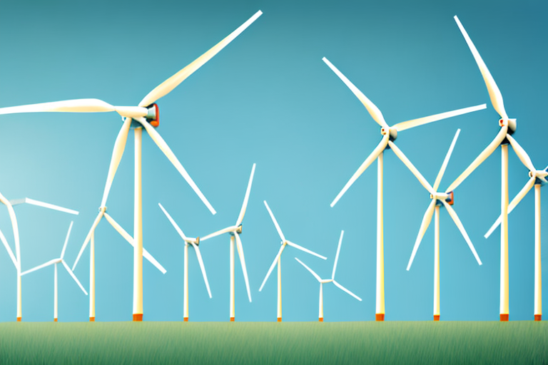 Several wind turbines of different sizes and designs