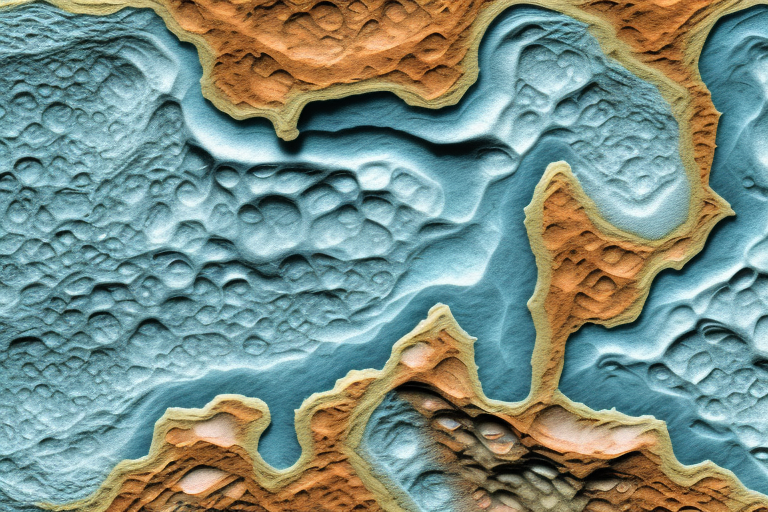 Various geological layers beneath the earth's surface