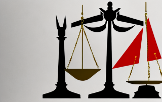 A balanced scale symbolizing justice