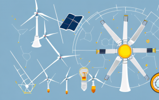 A classroom setting with various energy-related symbols