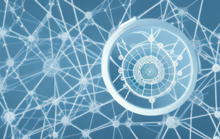A complex network of interconnected nodes and pathways
