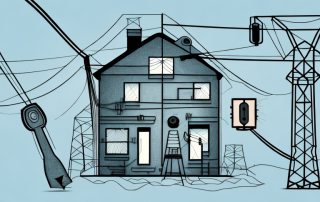 A house with disconnected power lines