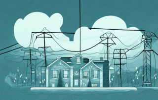 A dimly lit house with candles providing light