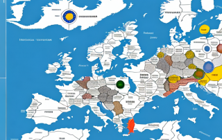 The european union map with various sectors like energy