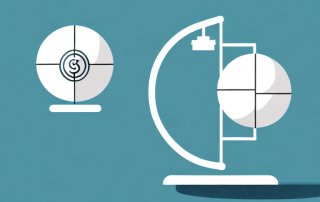 A balanced scale with one side holding a globe and the other holding a factory
