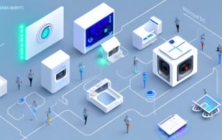 A modern home filled with various smart devices like a smart speaker