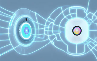 A modern home filled with various smart devices such as a smart thermostat