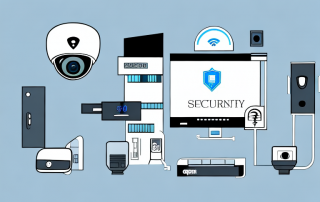 A modern house equipped with various security systems such as surveillance cameras