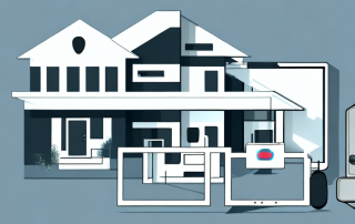 A modern house equipped with various security systems such as surveillance cameras