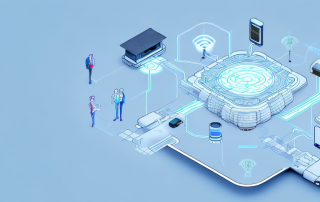 A modern house filled with various smart devices like a smart tv