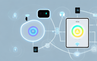 A modern home filled with various smart devices like a smart thermostat