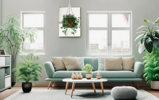 A cozy home interior with various diy kits spread out