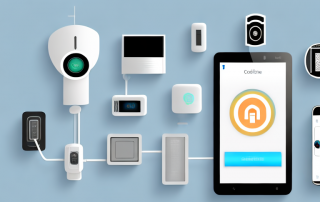 A modern home filled with various smart devices like a thermostat