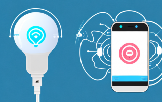 A smartphone with an app interface displaying various energy management controls