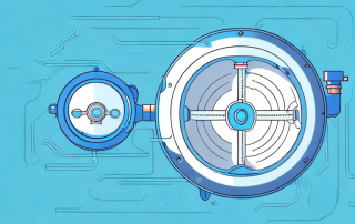 A water detector device near a potential water leak source like a washing machine or under a sink