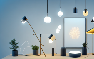 A cozy home interior at night