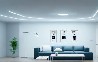 A modern smart home interior