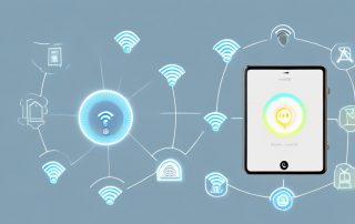 A modern smart home filled with various connected devices like a smart thermostat