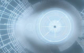 Several smart motion detectors placed strategically around a modern