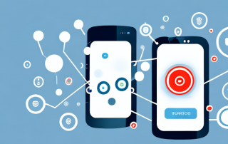 A smartphone connected to a motion sensor