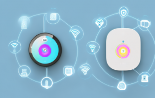 A variety of smart home devices such as a smart speaker