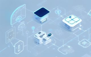 A modern home filled with smart devices like automated lighting