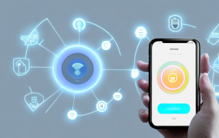 A modern home filled with various smart devices like a smart thermostat