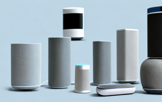 Several different types of smart speakers