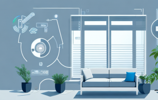 A modern smart home with retrofit window blinds