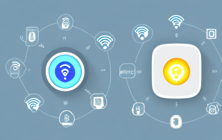 Various smart home devices like a thermostat