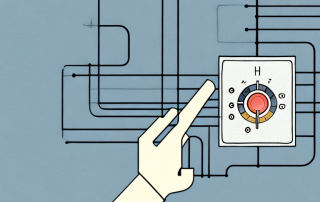 A thermostat being installed into a floor heating system