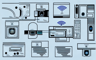 A modern house with different types of alarm systems installed
