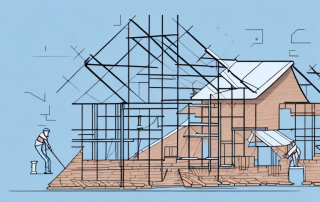 A house with its roof under construction
