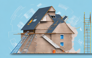 A house with a roof under renovation