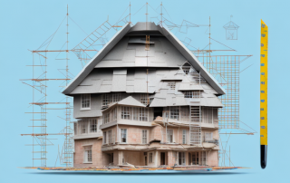 A house with a roof under construction