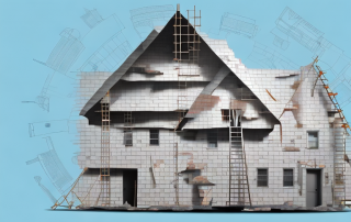 A house with a roof under renovation