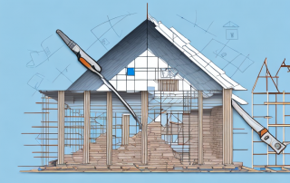 A house with a roof under construction