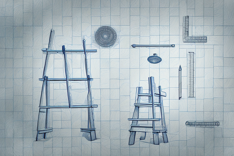 Various tiling tools and materials