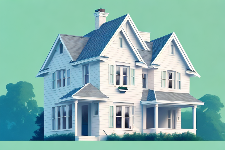 A house with prominently featured dormer windows (gauben fenstern)