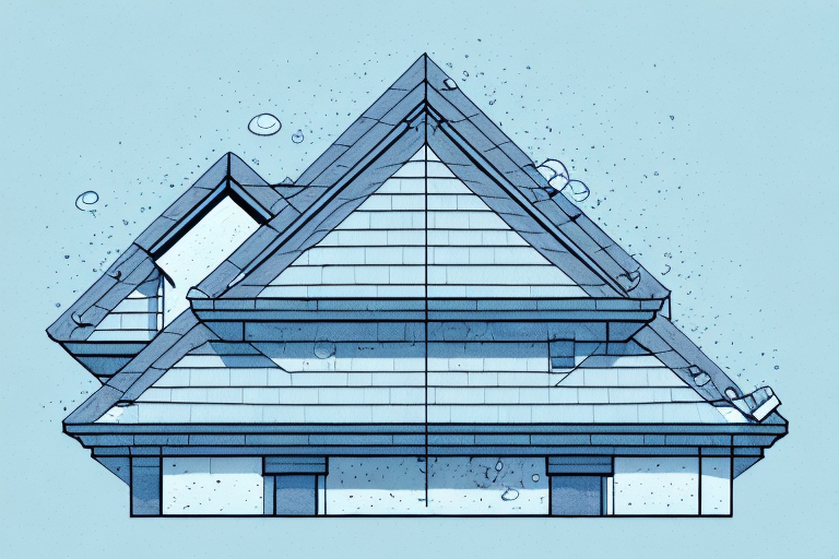 A flat roof dormer with visible signs of common problems such as water pooling