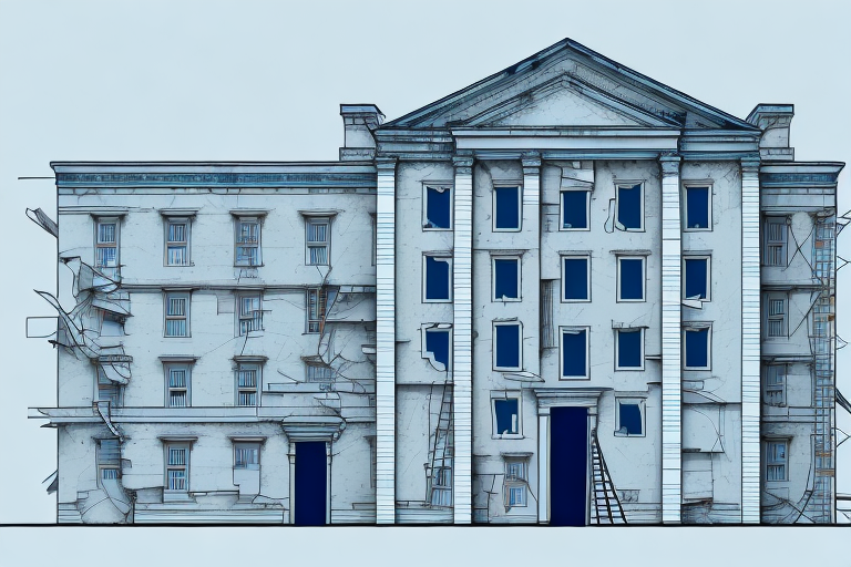 An old building in the process of renovation