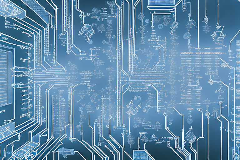 Various electronic devices and tools like a circuit board