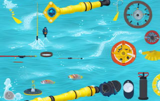 Various water-related tools and equipment