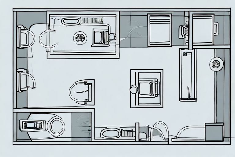 An optimized layout of a kindergarten bathroom