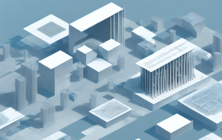 A variety of modern architectural structures